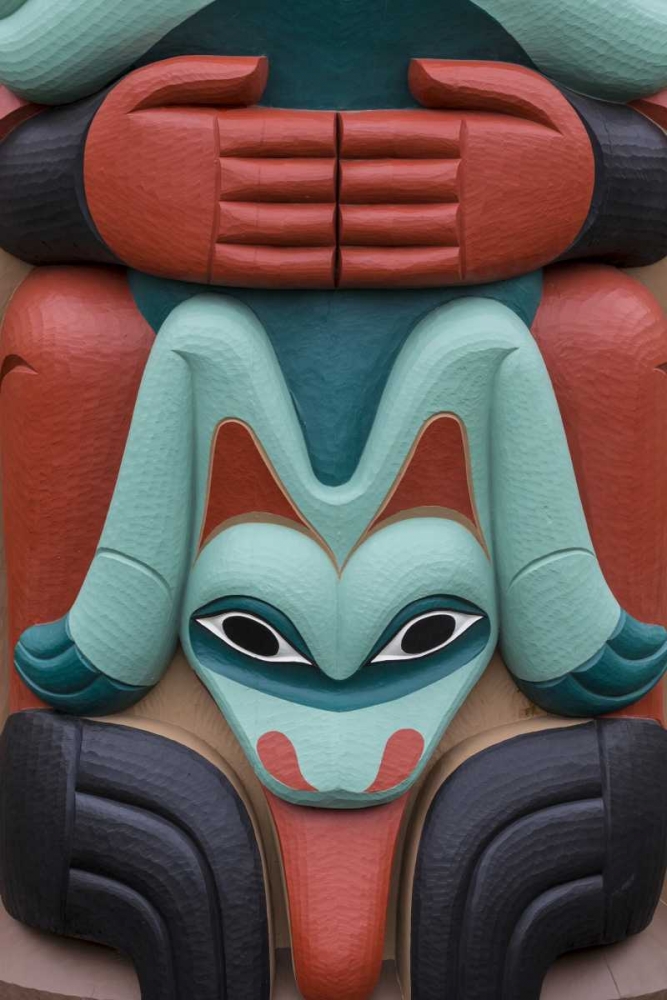 USA, Washington State, Jamestown Totem art PR